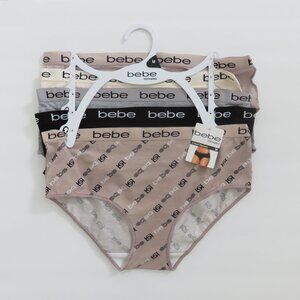 (#126) bebe 5 pack hipsters tag free ladies Underwear size M